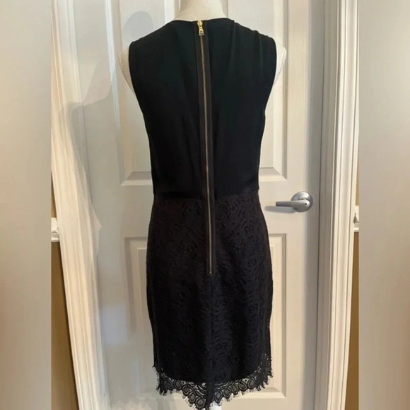 Ali Ra Silk Lace with Leather Collar Black‎ Dress - Picture 4 of 10